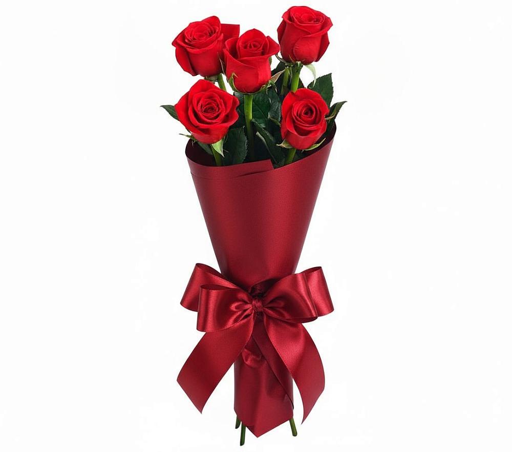 Букет 5 Красных роз Эдлесс Лав в Курждипскую