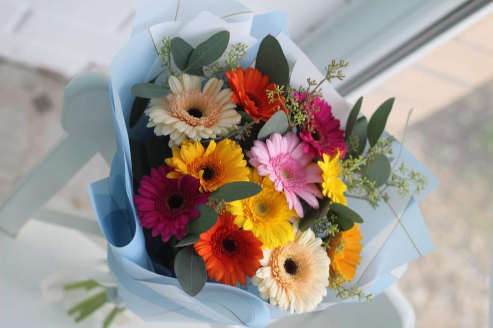 Букет цветов из: Герберы в Курждипскую