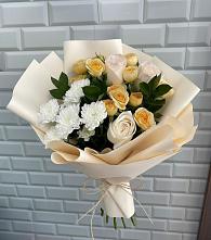 Букет цветов из:  Розы и Хризантемы в Курждипскую