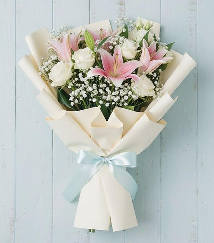 Букет цветов из: Лилии в Курждипскую