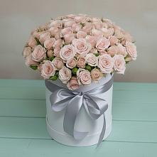 Цветочная композиция из Розы в шляпной коробке в Курждипскую