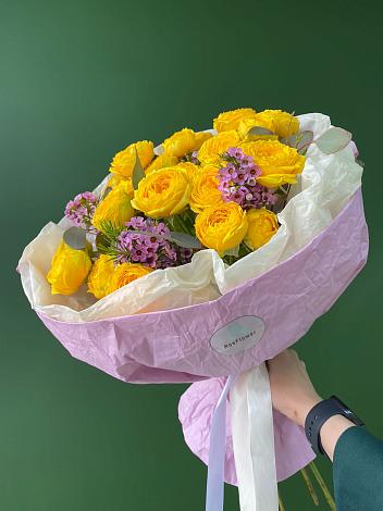 Букет Кустовые желтые розы в Курждипскую