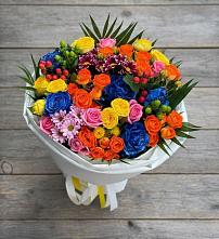 Букет цветов из:  Розы и Хризантемы в Курждипскую