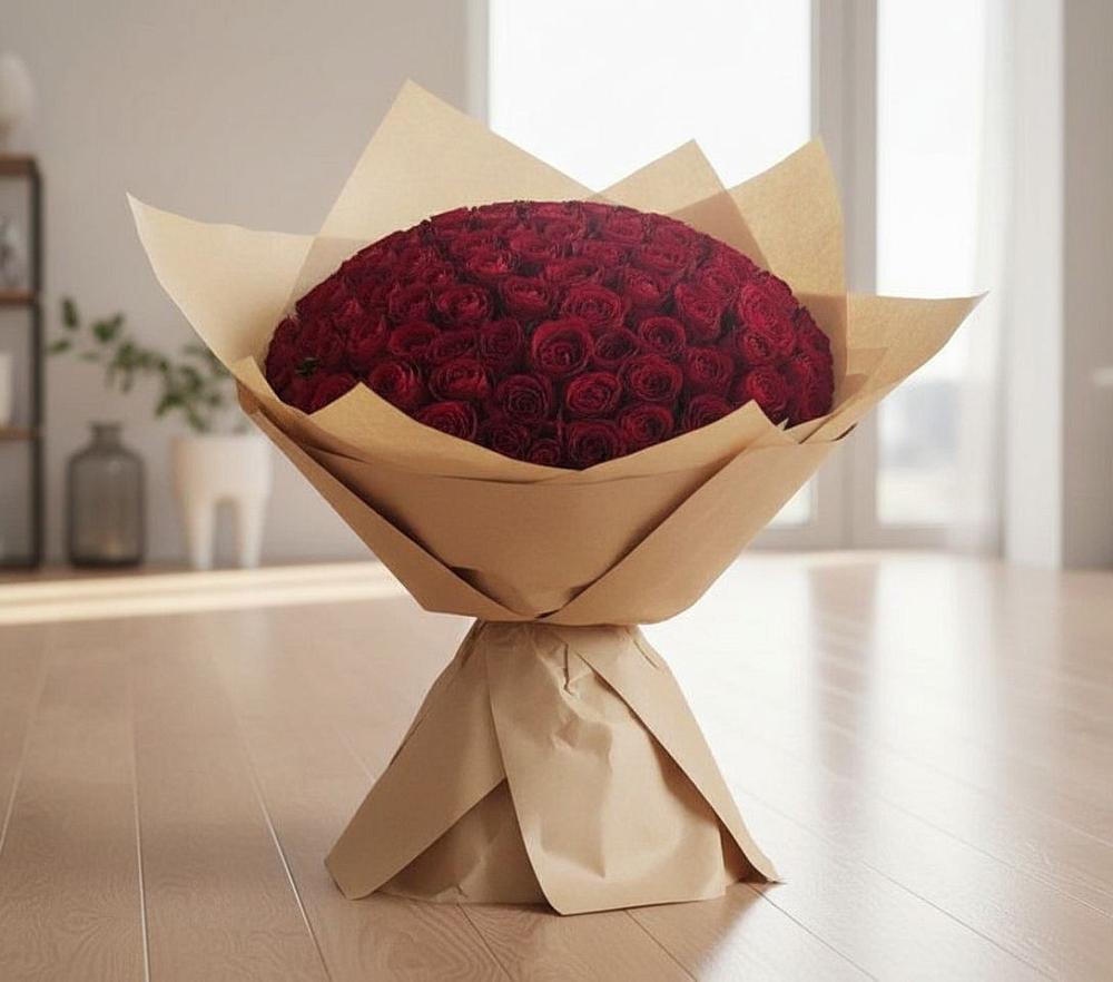 Букет 101 Красная роза в Курждипскую