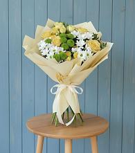 Букет цветов из:  Хризантемы и Розы #REPLACE_PRED# Курждипскую