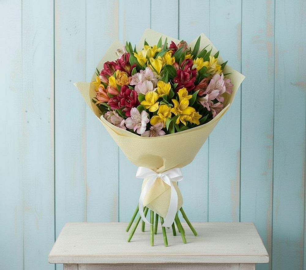 Букет цветов из: Альстромерии в Курждипскую