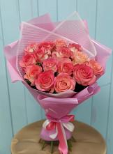 Букет 15 Розовых роз Равель #REPLACE_PRED# Курждипскую